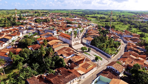Vista aerea do municipio de Rosario do Catete. Foto por divulgacao.
